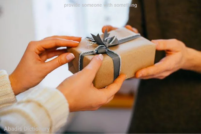 provide someone with something